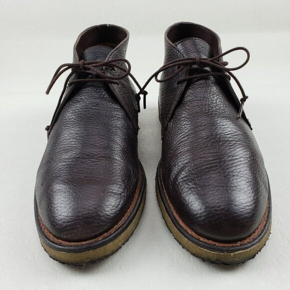 Taft Brown Leather Chukka Boot Mens 9 EU 42 Lace Up Gum Sole Shoe Handmade Spain - Picture 5 of 15